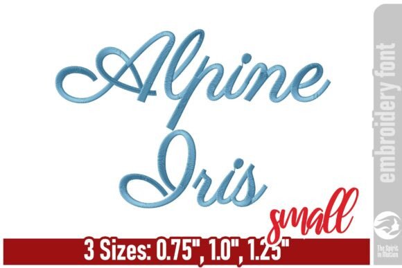 Alpine Iris Script Embroidery Font - S Review for Boutique Apparel
