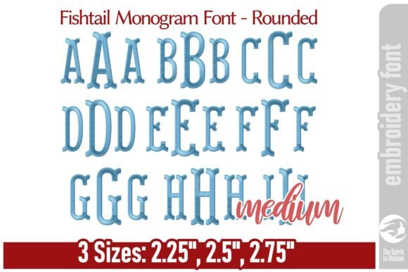 Fishtail Monogram Font - Rounded M: A Designer's Take for Boutique Sweatshirts