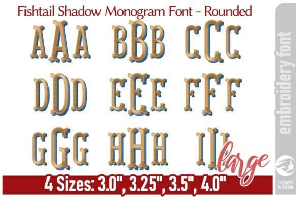 Fishtail Shadow Monogram Font - RL Review