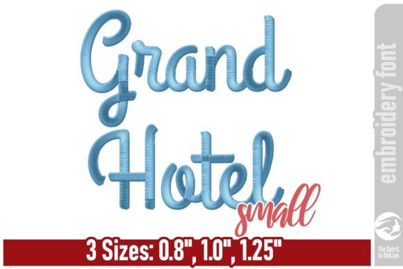 Grand Hotel Embroidery Font - Small: A Vintage Script for Seasonal Projects