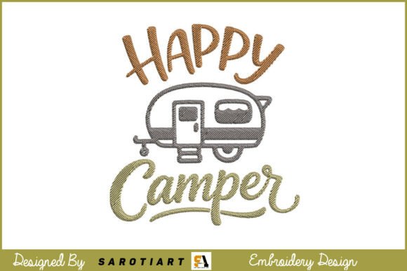 Happy Camper Vintage Trailer Embroidery Review