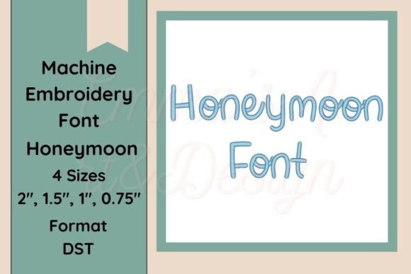 Honeymoon Machine Embroidery Font DST Review for Small Business Merch