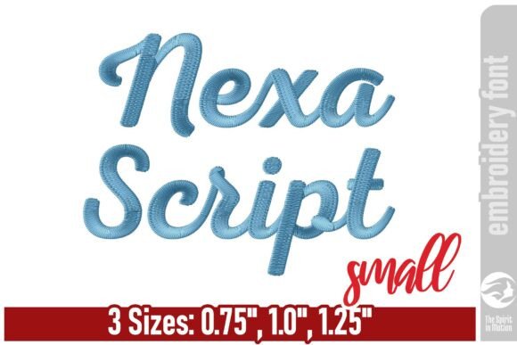 Nexa Script Embroidery Font - Small: A Modern Cursive for Personalized Gifts