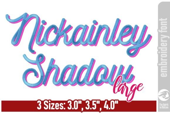 Nickainley Shadow Embroidery Font - L Review for Craft Fair Creations