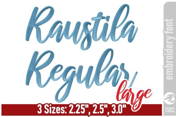 Raustila Embroidery Font - Large: A Bold Choice for Business Branding