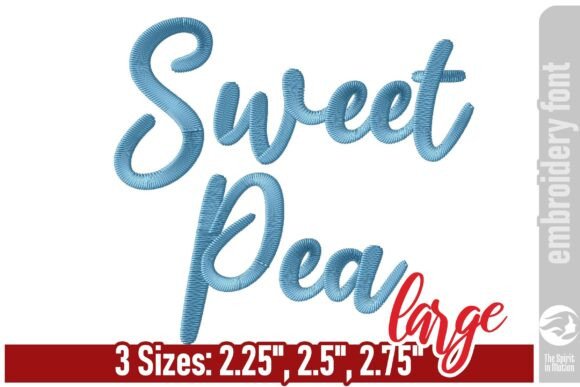 Sweet Pea Script Embroidery Font - Large Review for Sweatshirt Projects