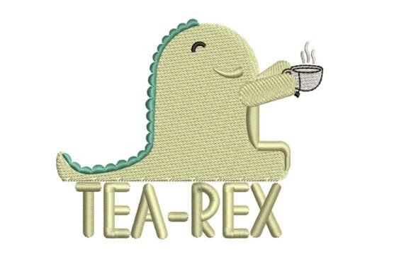 Tea Rex Embroidery: A Prehistoric Charm for Modern Apparel