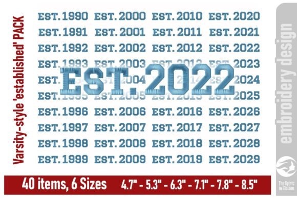 Varsity Est. Embroidery Design Bundle Review